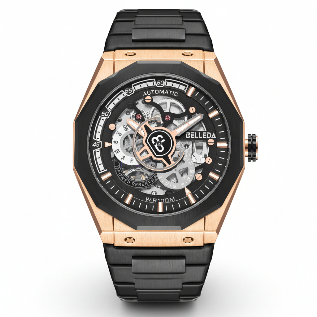 Jual Belleda Jam Tangan Pria Automatic SN 9568 Sakelton Anti Air ...