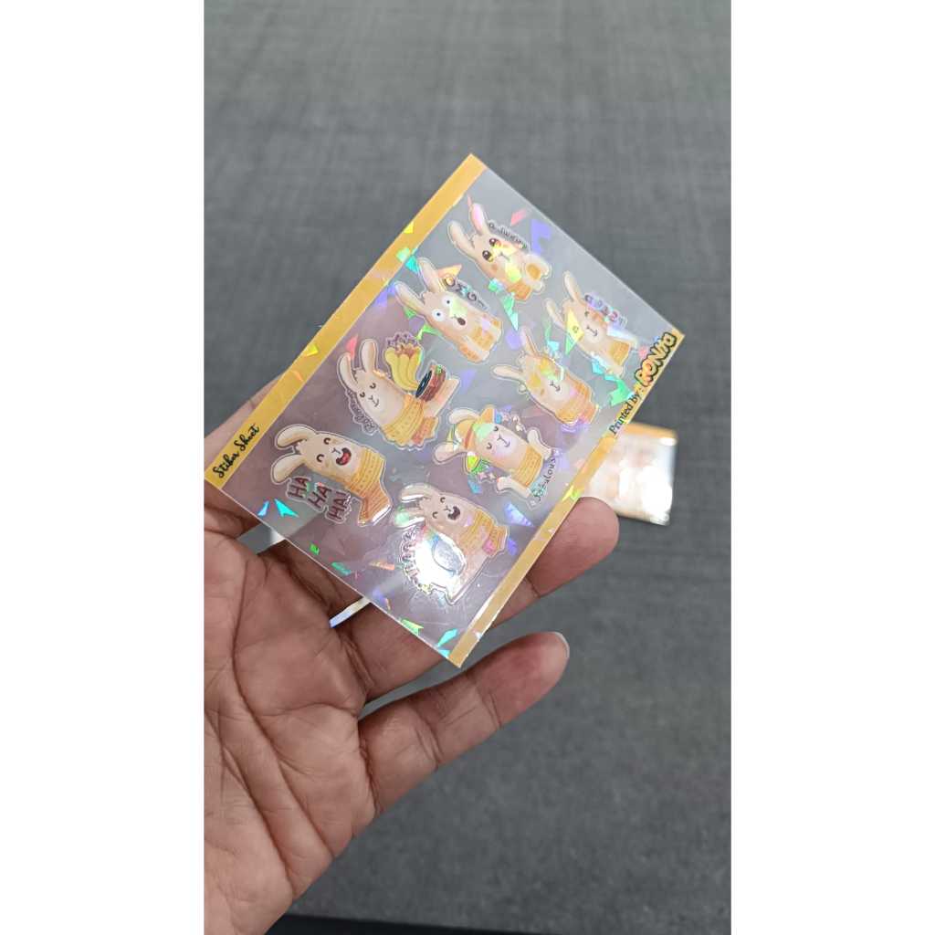 Jual Cetak Sticker Sheet Transparan Super Clear RDS UV PSH CMYKWh ...