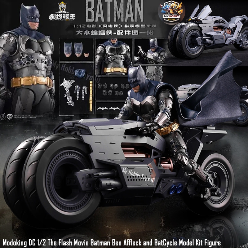 Jual ASLI Modoking Figure Batman Ben Aflfeck With Motor BatCycle Versi ...