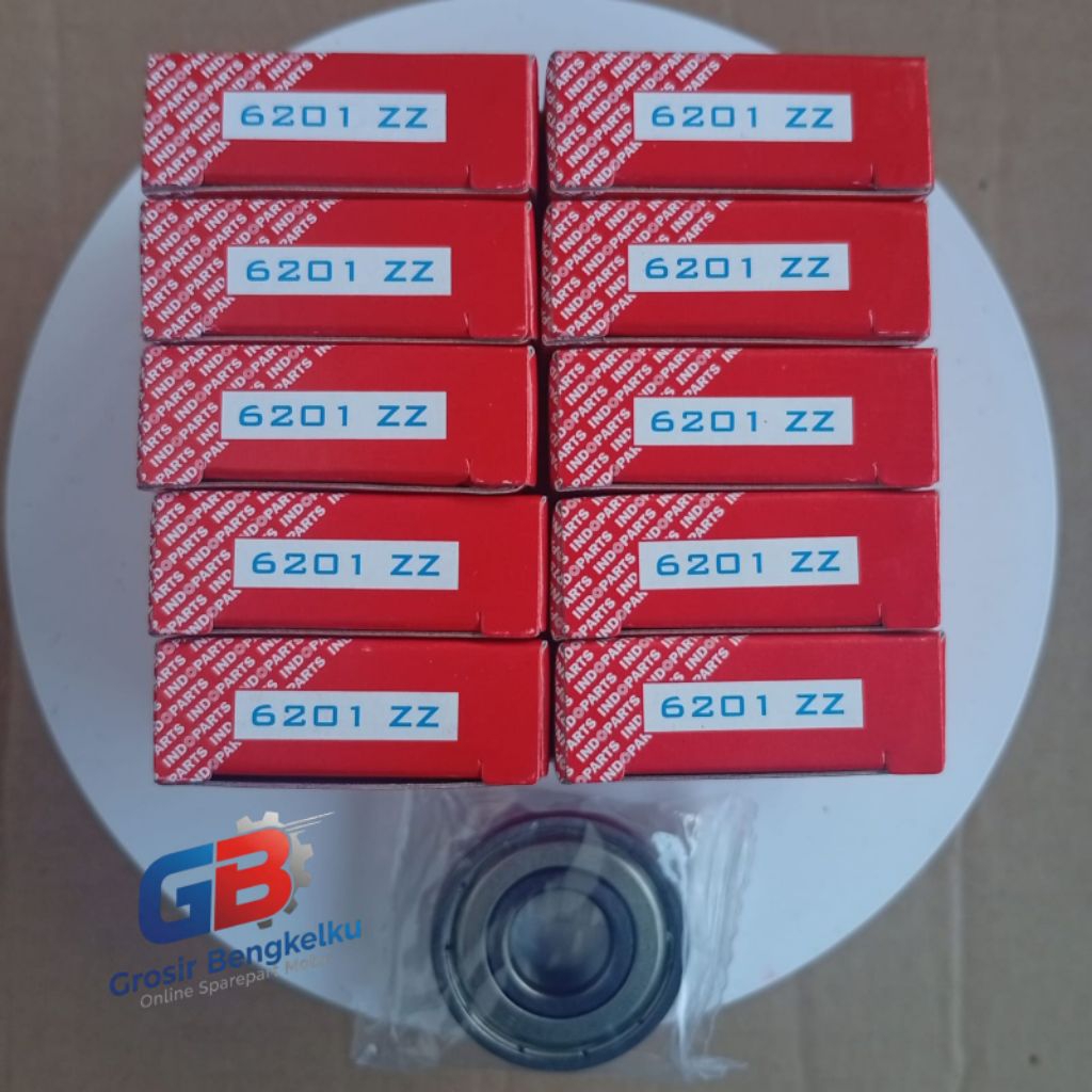 Jual (Grosir Bengkel 10 Pcs) Indoparts Bearing 6201 ZZ - Laker Roda ...