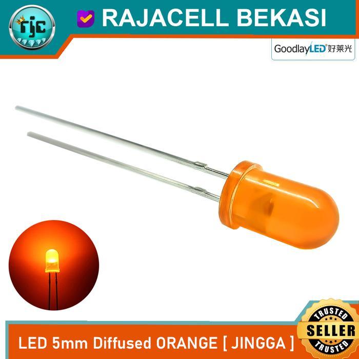 Jual LED 5mm Orange Diffused F5 Diode Super Bright Round Light | Shopee ...