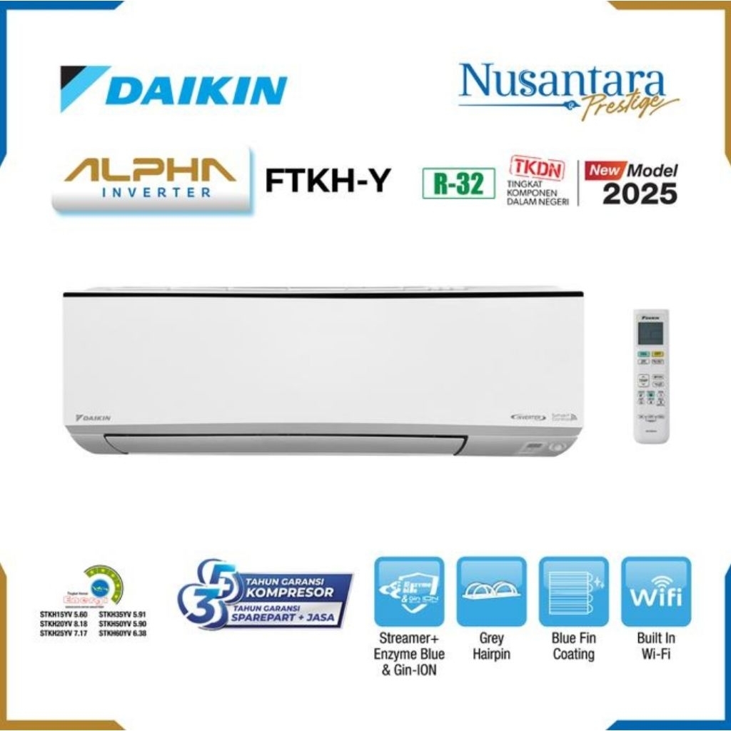 Jual AC SPLIT DAIKIN APLHA INVERTER BLUE FIN TKDN NUSANTARA PRESTIGE ...