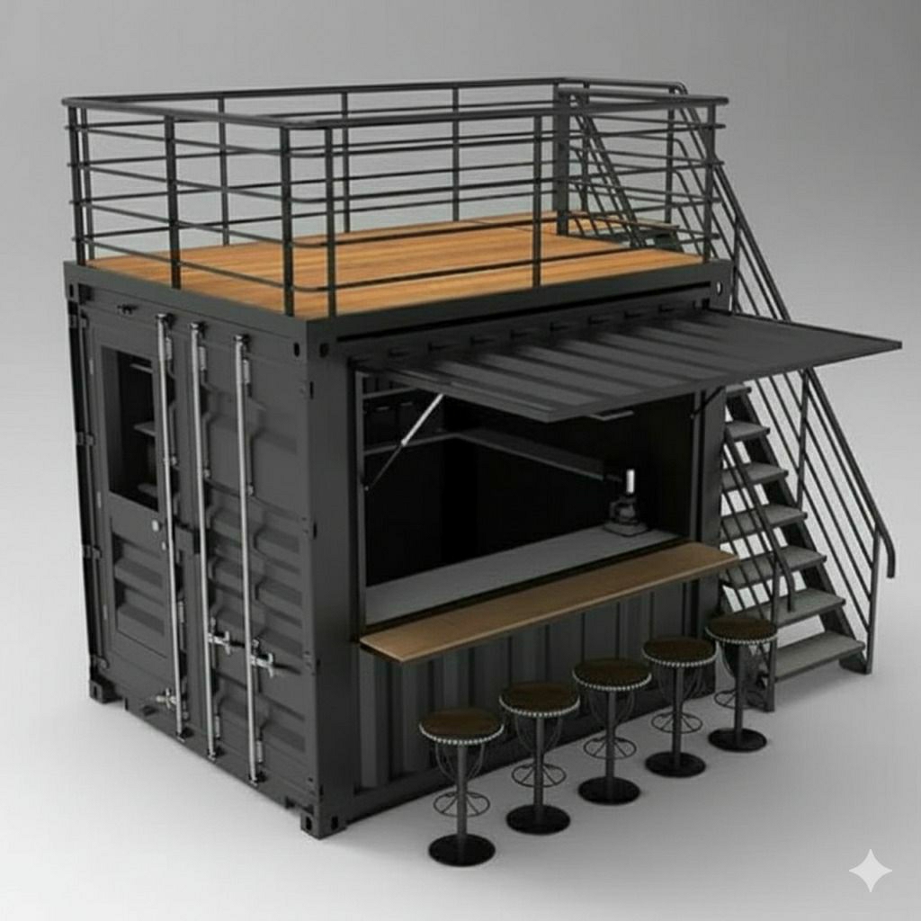 Jual Custom Booth Coffe Shop / Mini Bar / Booth Container Custom Untuk ...