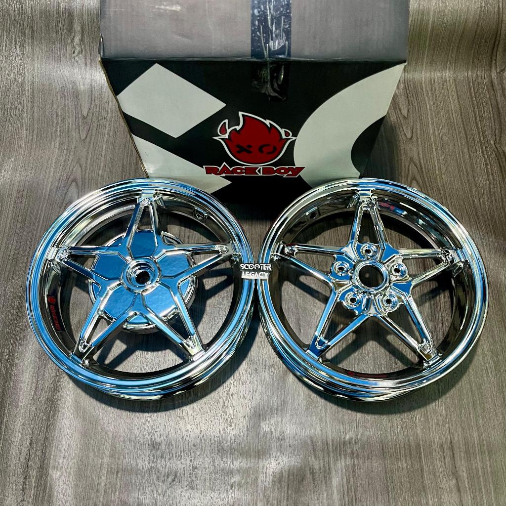 Jual Velg CNC Casting RACE BOY Model Star Bintang Chrome Vespa Sprint ...