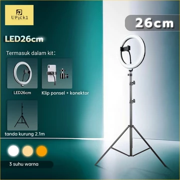 LED Selfie Ring Light Circle Fill Light Dimmable Lamp Tripod Trepied Makeup Photography