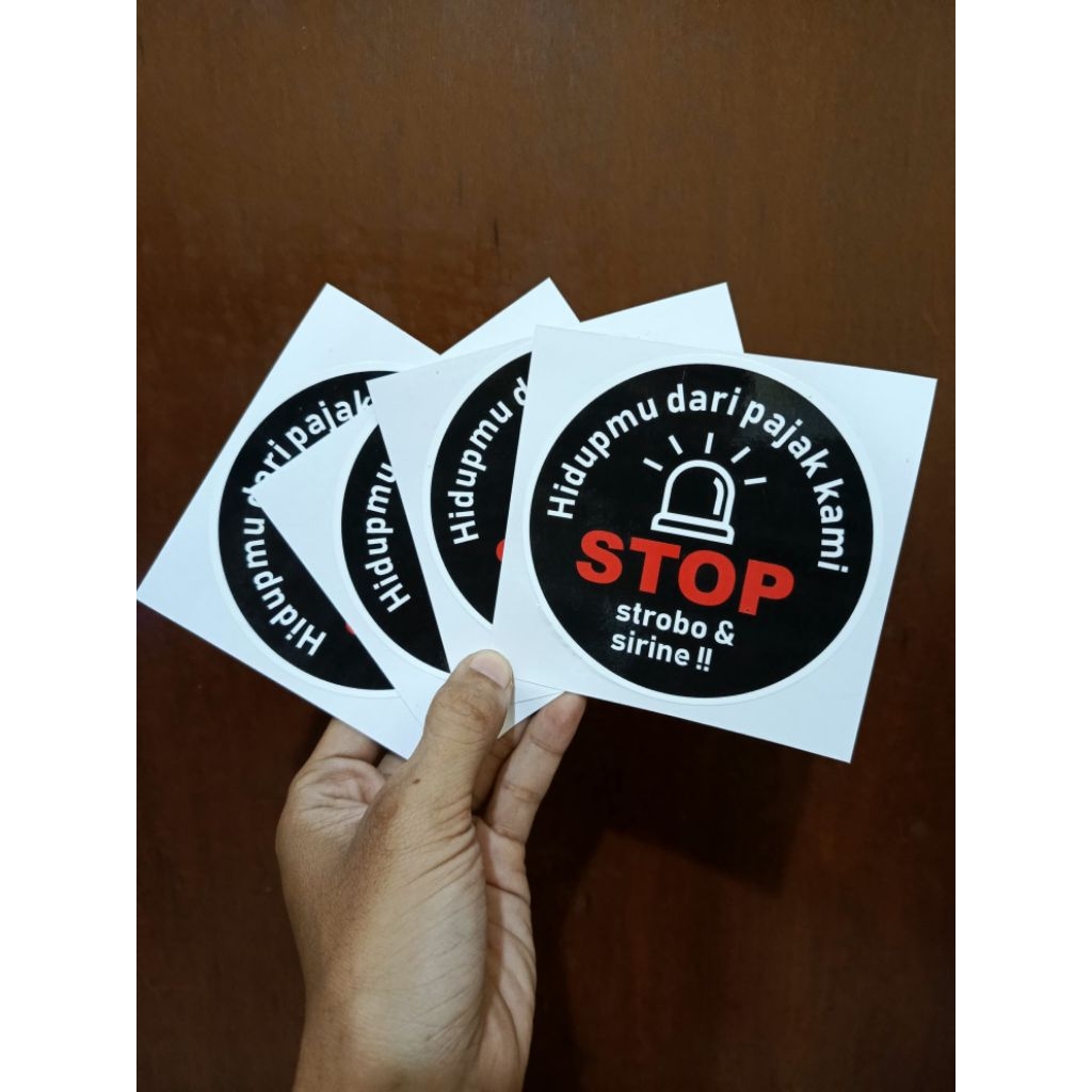 Jual STICKER STOP STROBO TOT TOT TOT WUK WUK WUK | BAHAN VINYL | Shopee ...