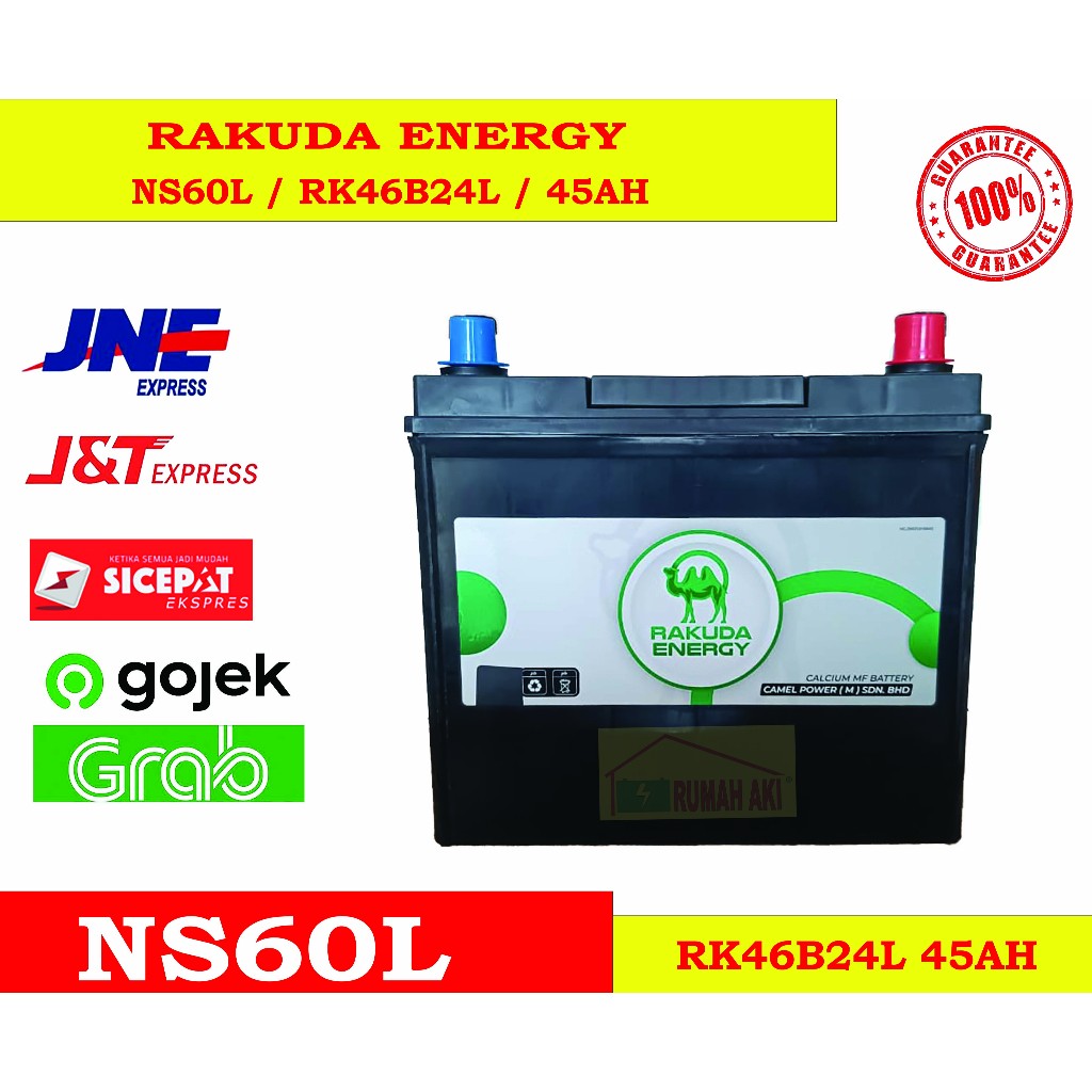 Jual AKI MOBIL CAMEL RAKUDA 46B24L / NS60L 45AH / AKI KERING / ERTIGA ...