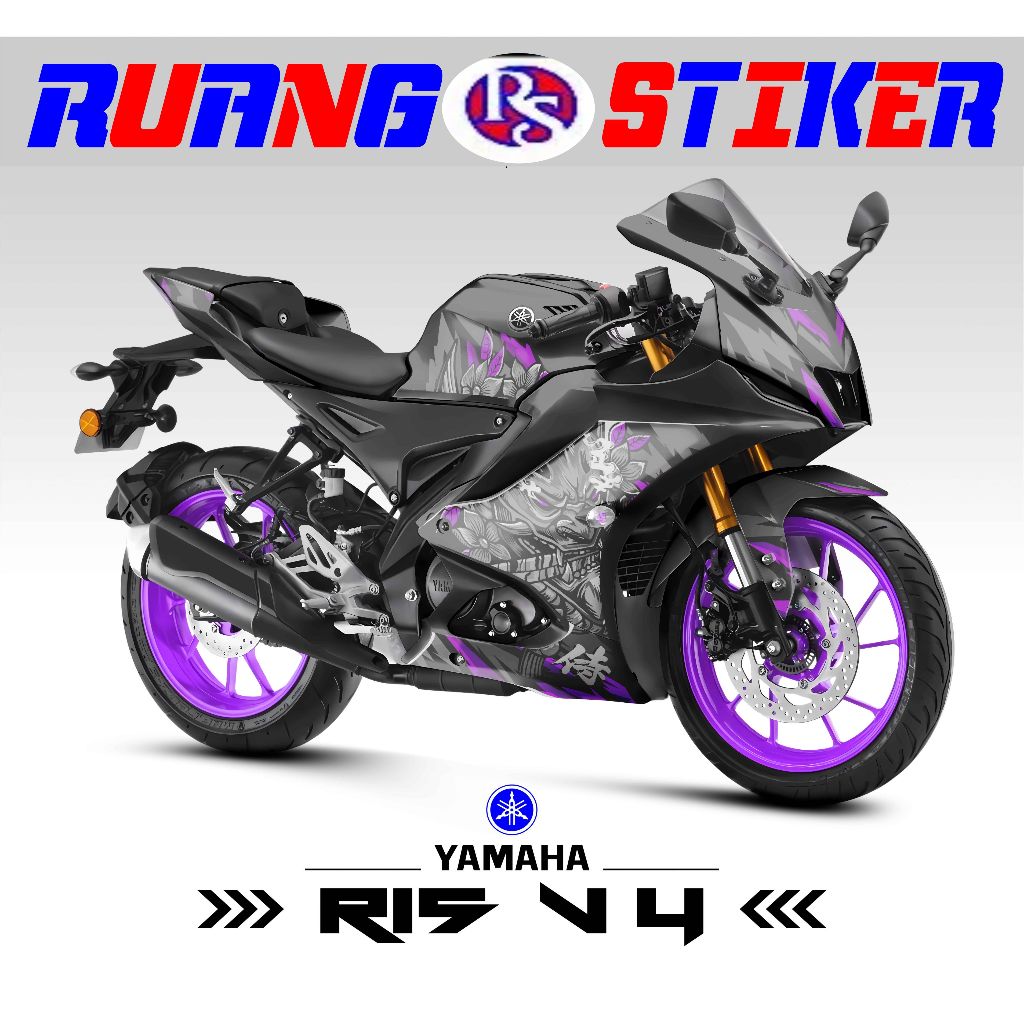 Jual STICKER STRIPING YAMAHA R15V4 MOTIF 3 / SEMIFULL / STOCK / STIKER ...