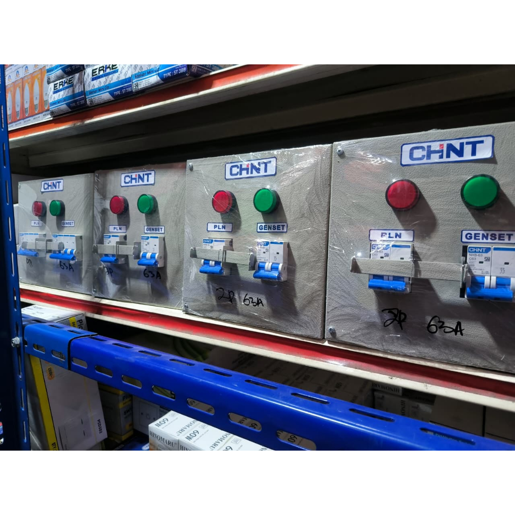 Jual Panel Genset Interlock Chint 4 Pole 63 Ampere 3 Phase 63A Panel ...