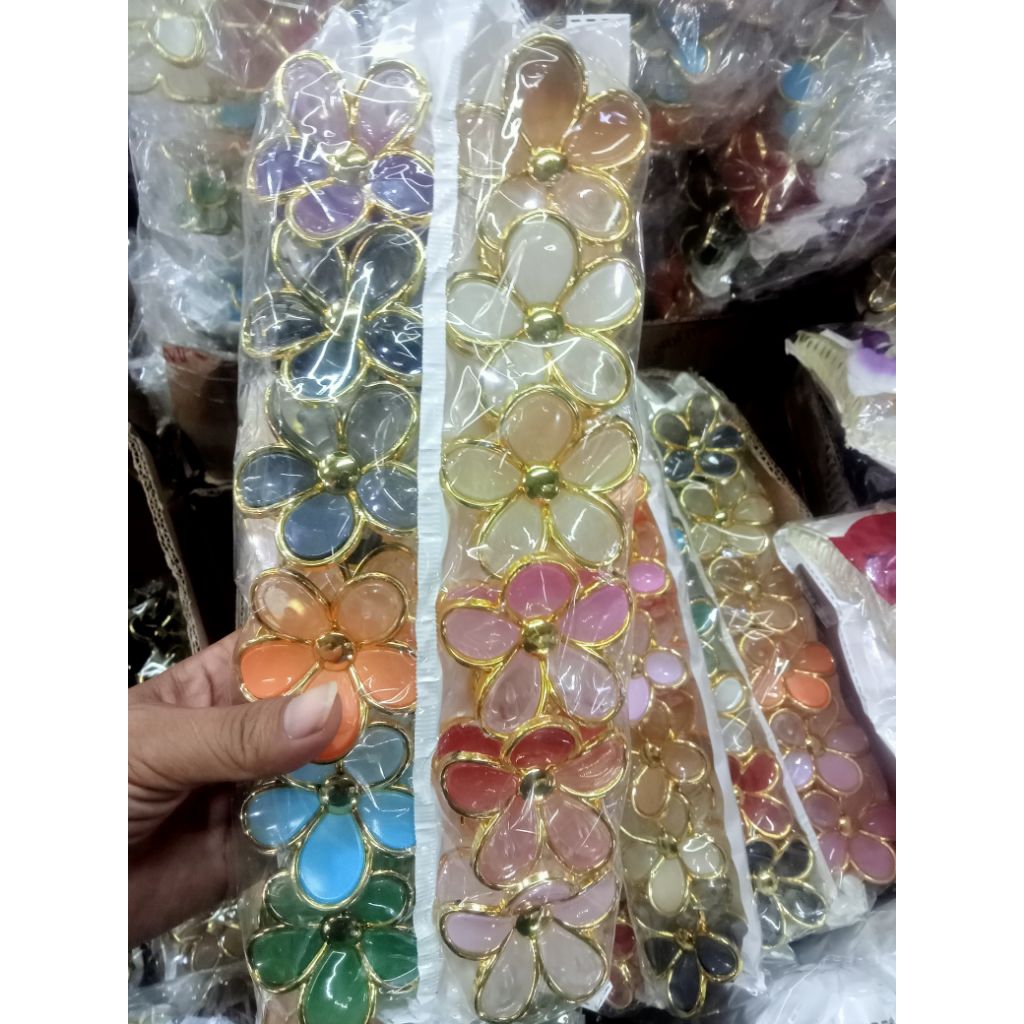 Jual 12 pcs) jedai rambut Kamboja list emas ukuran besar | Shopee Indonesia