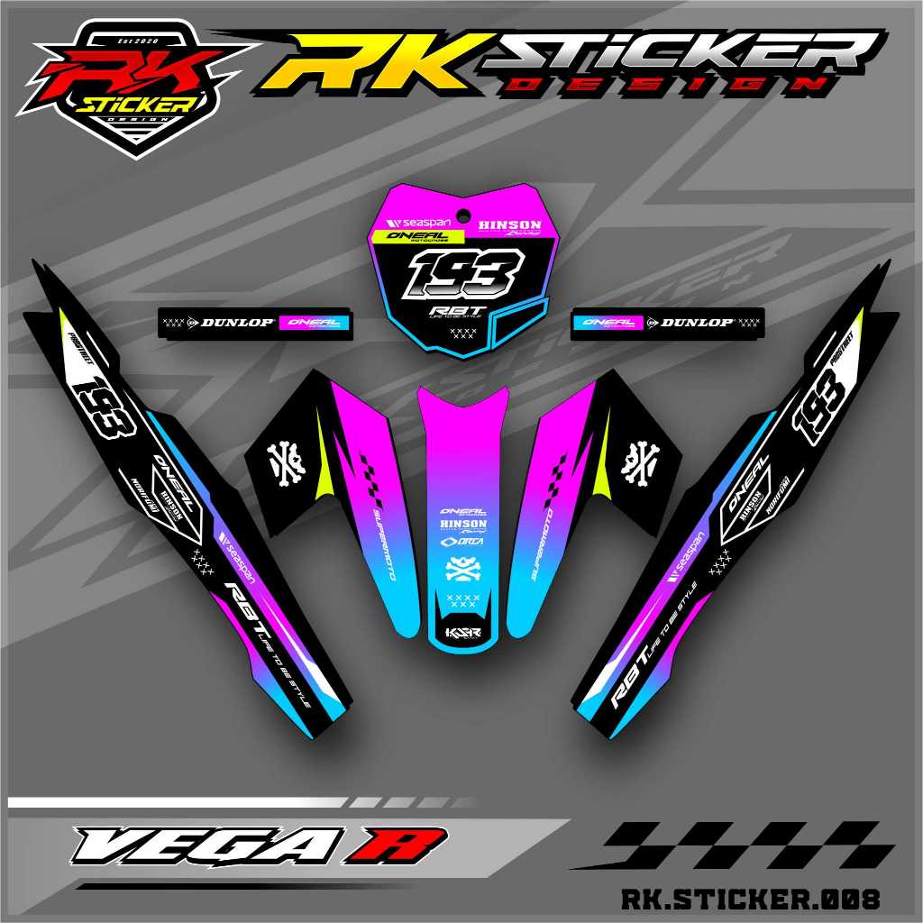 Jual Striping Rbt Motor NEW VEGA R Motor Bebek Modif Supermoto Yz Crf ...