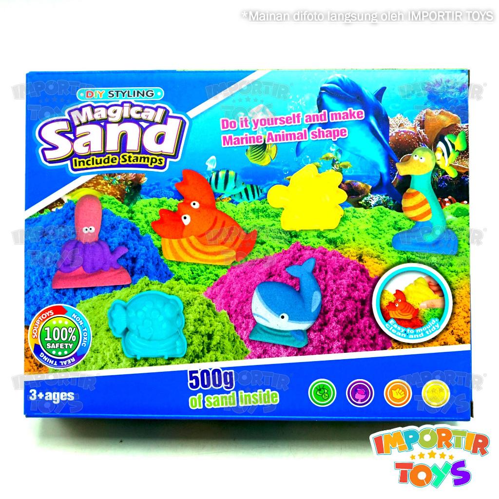 Jual Mainan Pasir Ajaib Kinetik Magic Sand Dengan Cekatan Import SNI ...