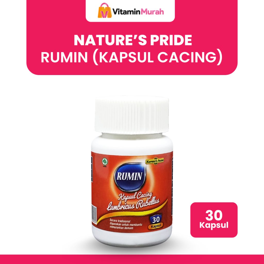 Jual NATUR'S PRIDE RUMIN KAPSUL CACING LUMBRICUS RUBELLUS MENURUNKAN ...