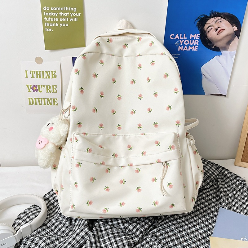 Jual Tas Ransel Wanita Motif Bunga Tulip Backpack Fashion Terkini ...