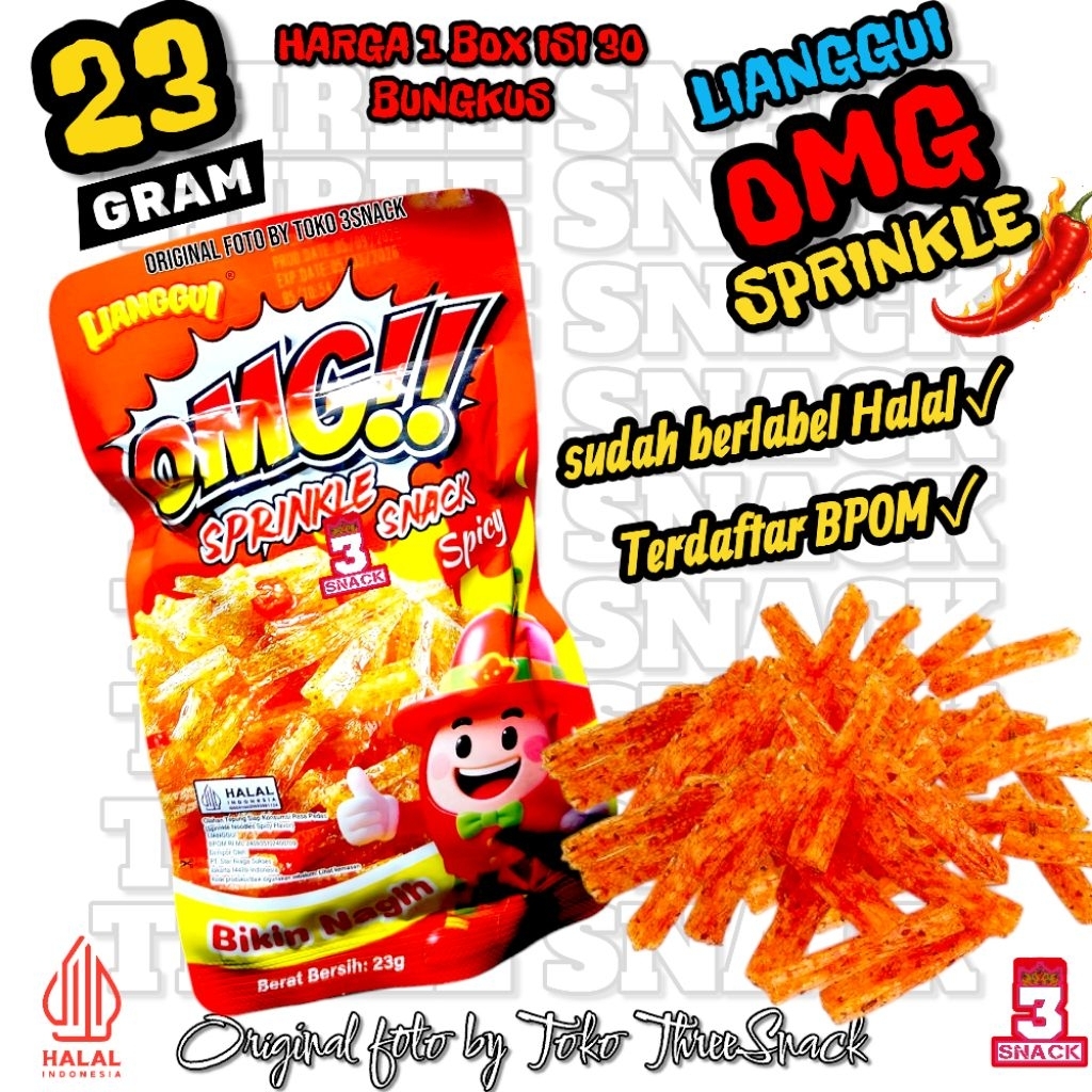 Jual LIANGGUI OMG SPRINKLE SNACK 23 GRAM ISI 30 BUNGKUS | Shopee Indonesia