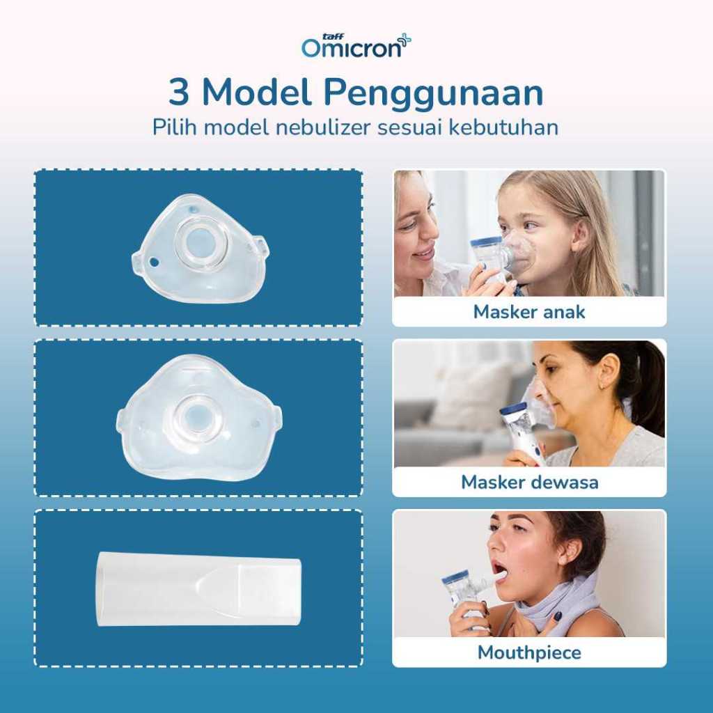 Jual Taff OMICRON Alat Terapi Pernapasan Portable Handheld Inhaler Mesh ...