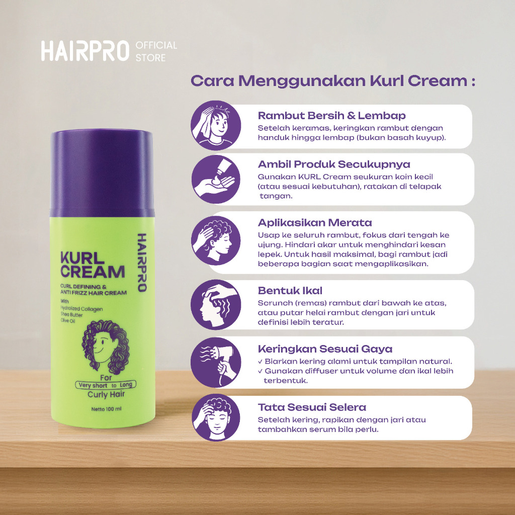 Jual Hairnerds Professional Kurl Cream - Krim Rambut Keriting dan ...
