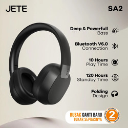 Headphone Bluetooth JETE SA2 Noise Cancellation Super Bass Headset Earphone Gaming Wireless Micro Sd