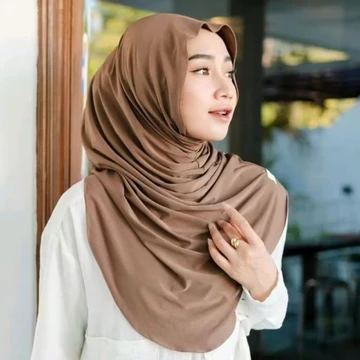Hijab Jisoo Instan 2 In 1 Inner Instan All Size Fit To L Spandex Jersey Woven Label Fanza Hijab