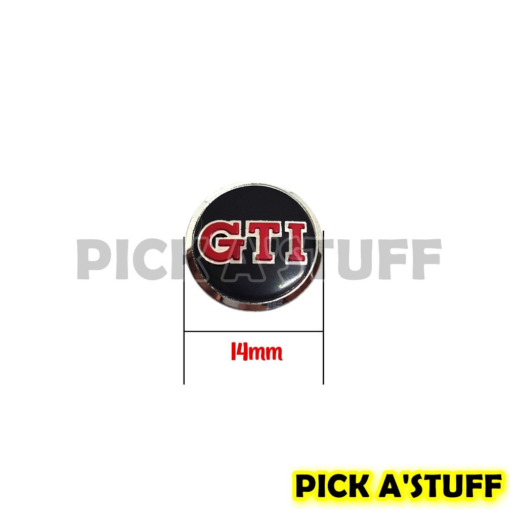 Jual Emblem Kunci Sticker Aluminium Logo Bulat Diameter 14mm GTI ...