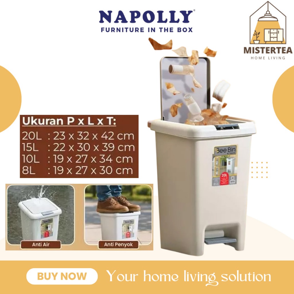 Jual [READY STOCK] NAPOLLY TONG SAMPAH / TEMPAT SAMPAH INJAK BEEBIN ...