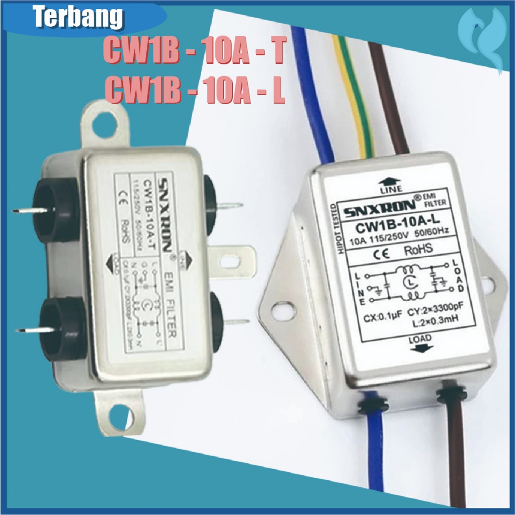 Jual Cw1b 10a L And Cw1b 10a T Emi Power Filter Ac 220v Single Phase 