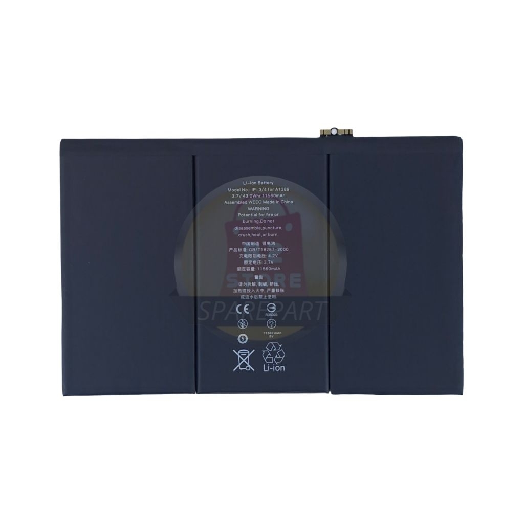 Replacement Battery for Apple A1389 iPad 3 iPad 4 616-0604 616-0593 [BA
