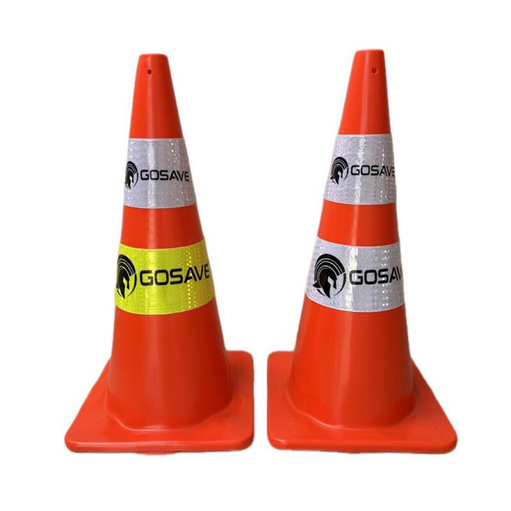 Jual Traffic Cone Rubber Base Orange 70cm Merk Gosave | Shopee Indonesia