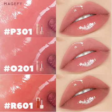 MAGEFY 2 IN 1 Glossy Lipstick Set Waterproof Long Lasting Silk Riasan Bibir Velvet Lip Gloss