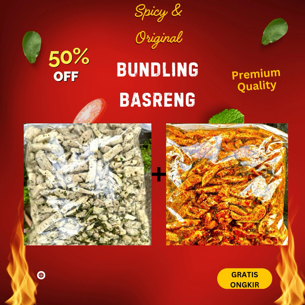 Jual Paket Bundling Basreng Ori 1 kg & Basreng Pedas 1 kg | Shopee ...