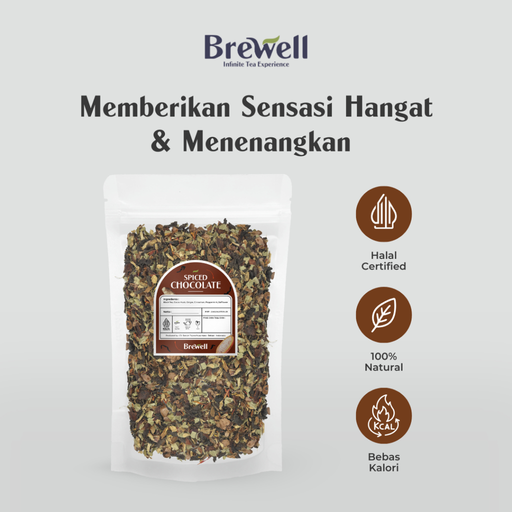 Jual [BREWELL] Spiced Chocolate Loose Tea 15gr - 50gr | Campuran Teh ...
