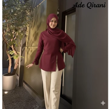 Blouse Wanita Atasan Muslimah Korean Style Ukuran Jumbo