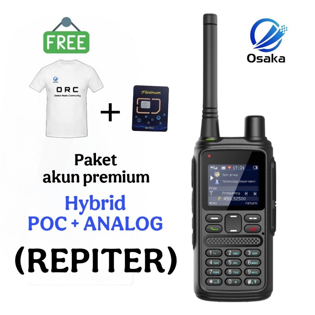 Jual HT POC OSAKA HYBRID POC+ANALOG PERMANEN PREMIUM | Shopee Indonesia