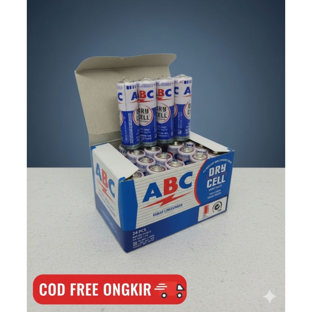 Jual ABC Baterai AA R6 BIRU / Batre Jan Dinding Dry Cell OT (Box) 24 ...