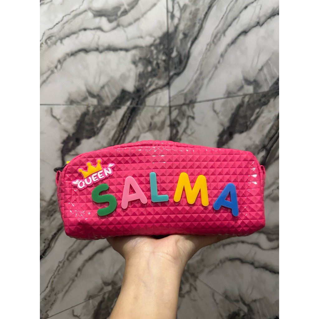 Jual Pouch bangkok request nama dan pouch custom nama, tempat make up,kotak  pensil anak, dompet uang, dompet HP | Shopee Indonesia