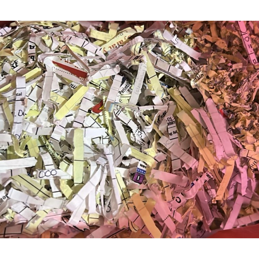 Jual kertas cacah mix 250 gram pack besar shredded paper kertas potong ...