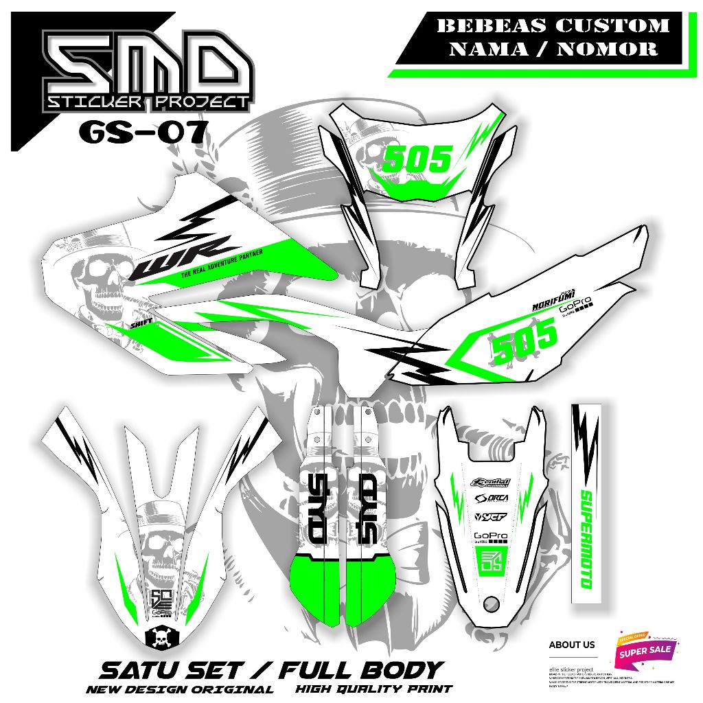 Jual STICKER DECAL FULL BODY YAMAHA WR 155 STICKER CUSTOM SIMPEL RACING ...