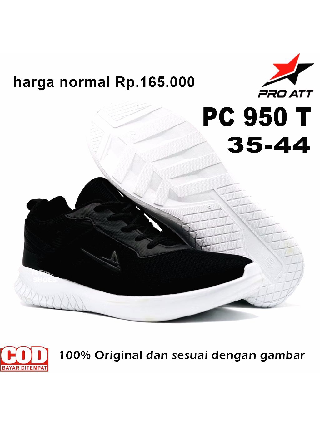 Jual Sepatu PROATT Original dengan tali sepatu sekolah SD SMP SMA ...