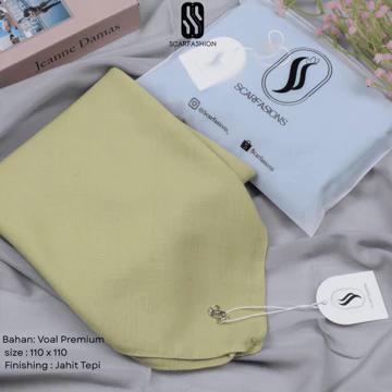 Jilbab Khaki Muda PNS Hijab Segiempat Voal Premium Kerudung Dinas ASN Warna Khaky By Scarfasions