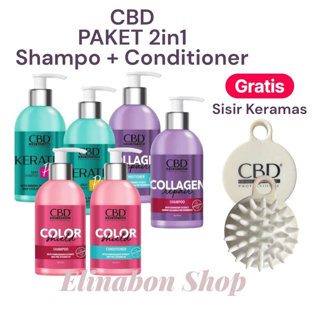 Jual CBD Paket 2in1 Shampoo+Conditioner perawatan rambut rusak | Shopee ...