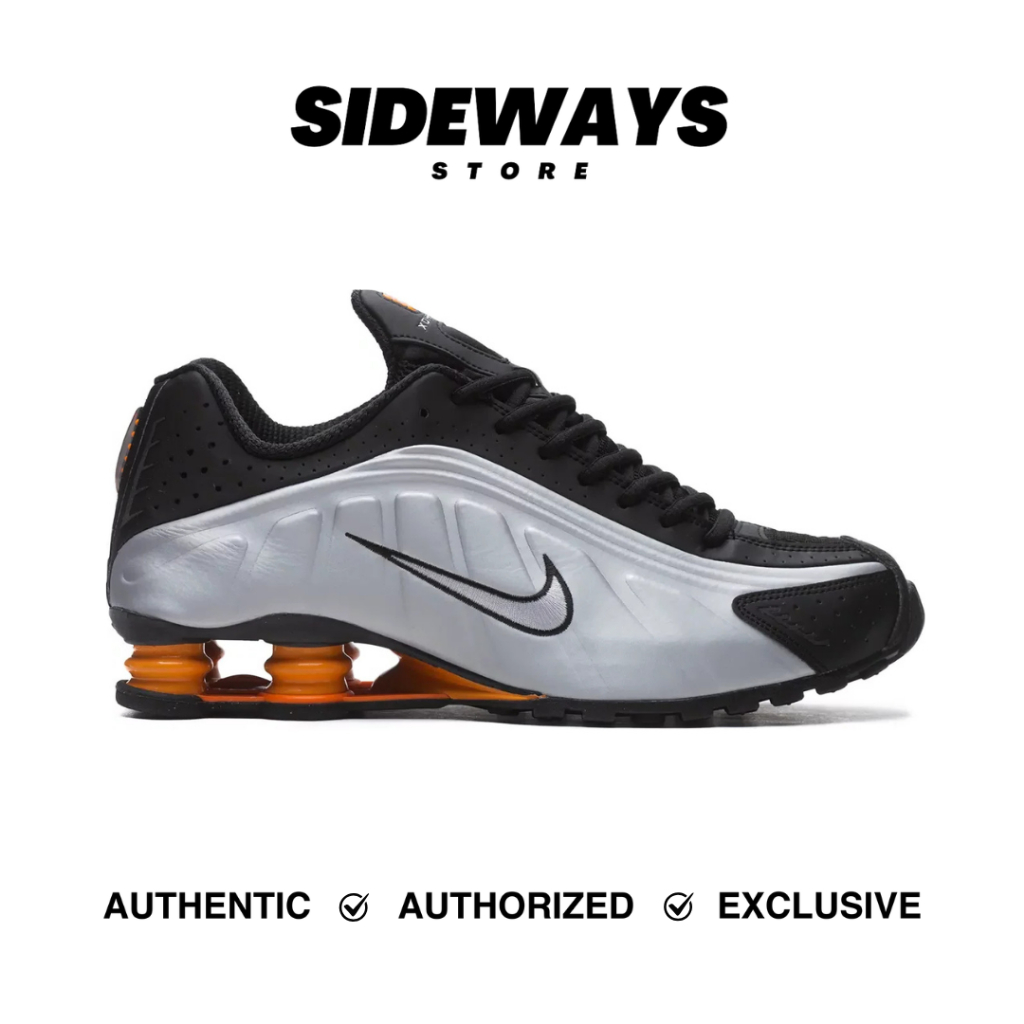 Jual Nike Shox R4 Silver Metallic Bright Mandarin - 100% Original ...