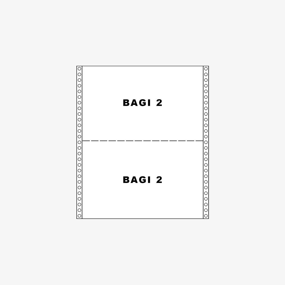 Jual KERTAS CONTINUOUS FORM 2 PLY PAPER PRINT 9.5 X 11 FULL BAGI 2 PRS ...