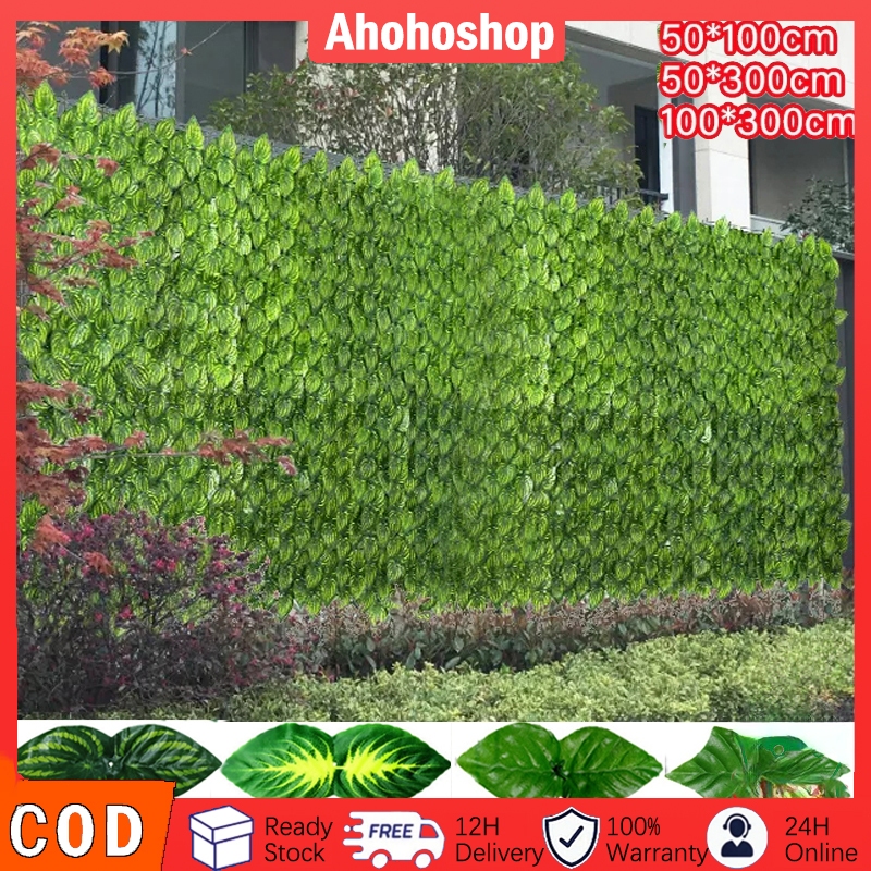 Golden Tulip Artificial Flower Daun Dekorasi Dinding Rambat Hijau Sintetis Tanaman Pagar Hias 1x3M