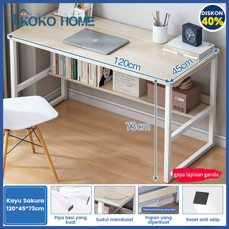 Jual KOKO Meja Belajar Meja Mejanya Komputer Meja Rak Buku Studi Kerja ...