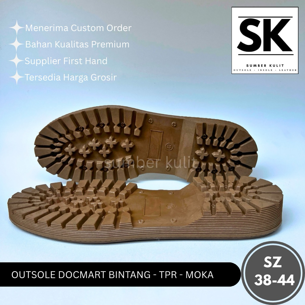 Jual SOL DOCMART BINTANG TPR - MOKA / OUTSOLE DOCMART BINTANG / SOLE SR ...