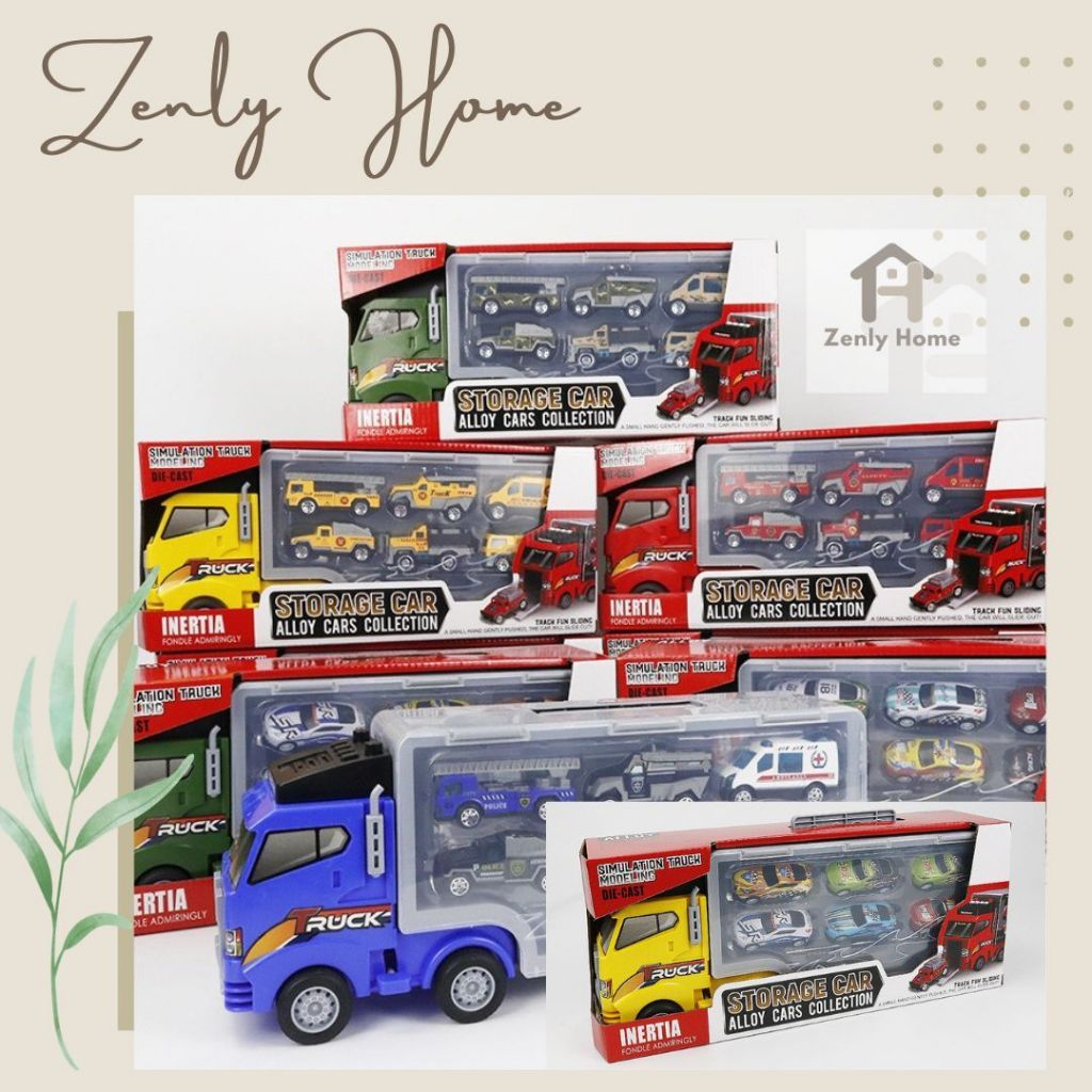 Jual DAILY 031- Storage Container Truck Vehicle Alloy Pull Back Car die ...