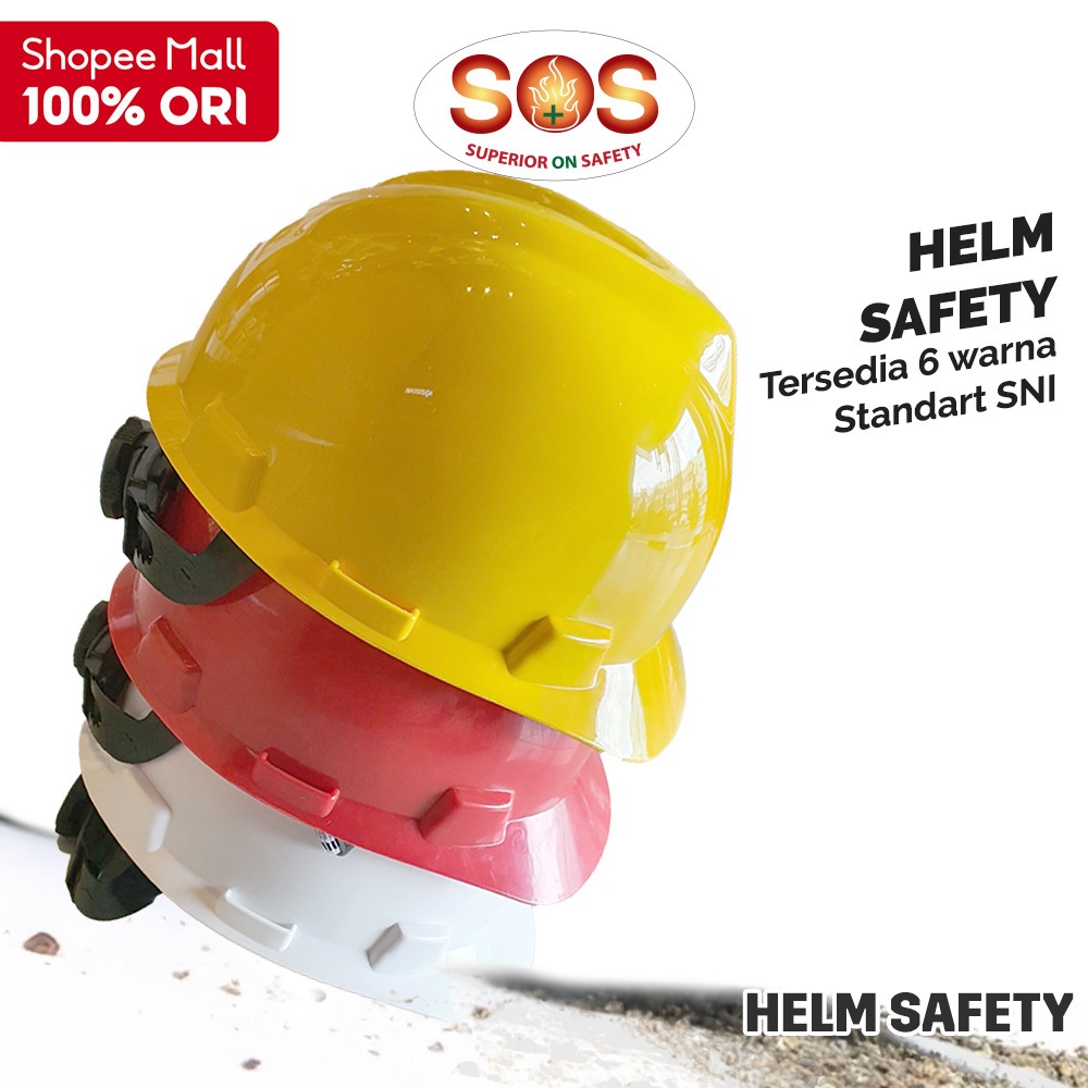 Jual Helm Safety Proyek SOS Model Fastrac Putar Bahan Kuat Warna Cerah ...