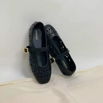 Vimemo Audrey Sepatu Mary Jane Korean Flatshoes Vintage Shoes