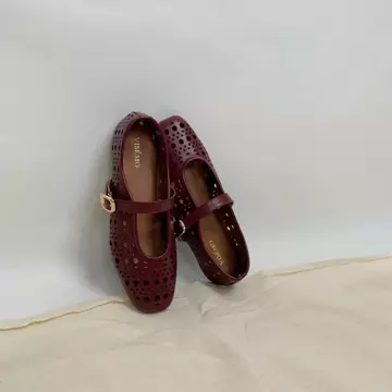 Vimemo Audrey Sepatu Mary Jane Korean Flatshoes Vintage Shoes