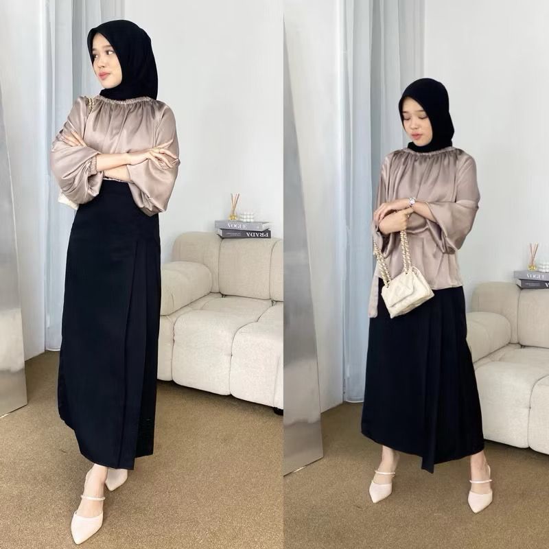 Jual Rok Kantor A-Line Rok Korean Style Casual Rok Kekinian Rok Kuliah ...